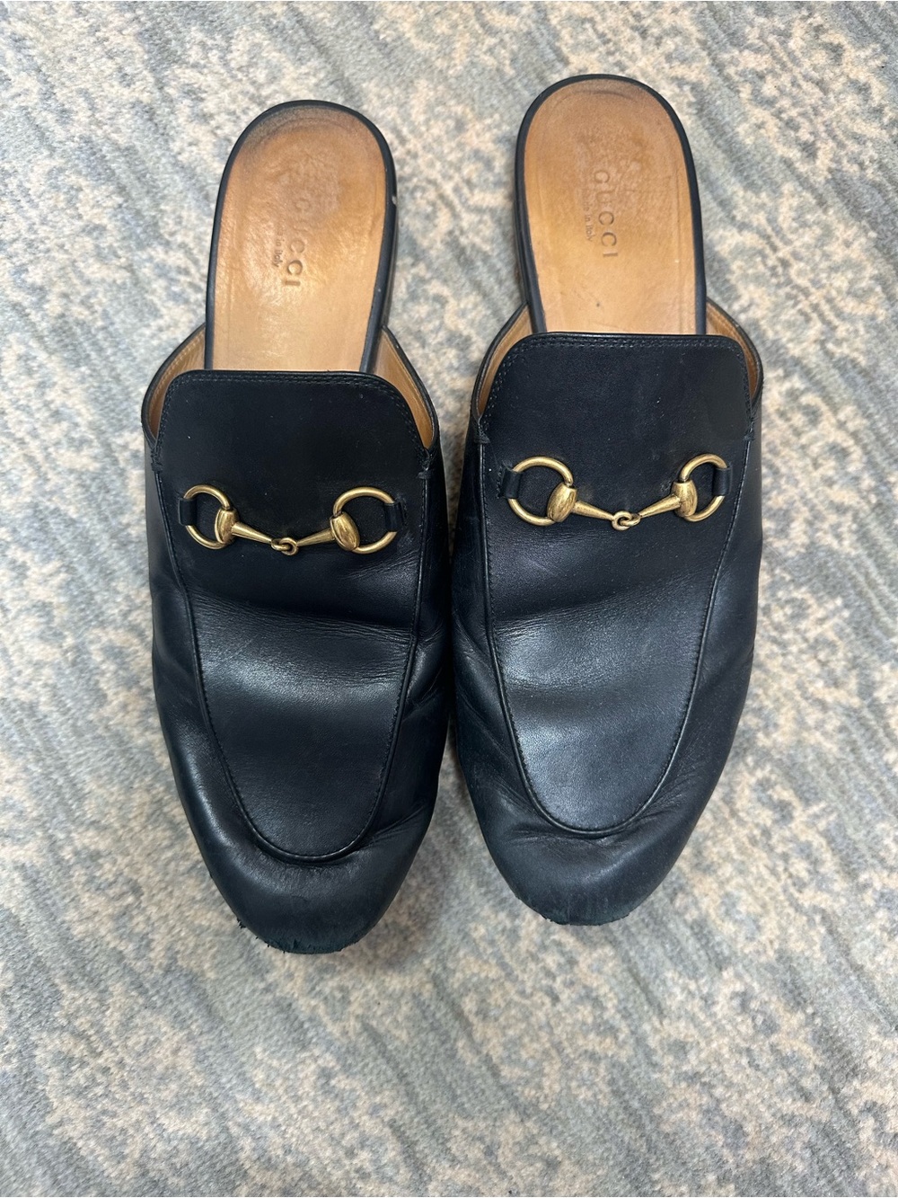 Gucci Princetown Leather Slippers